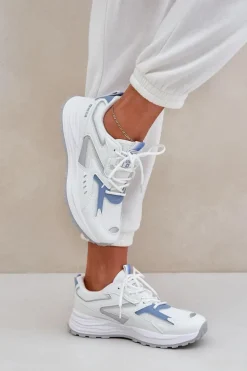 Buty Sportowe Damskie Big Star NN274A094 HI-POLY SYSTEM Biało-Niebieskie