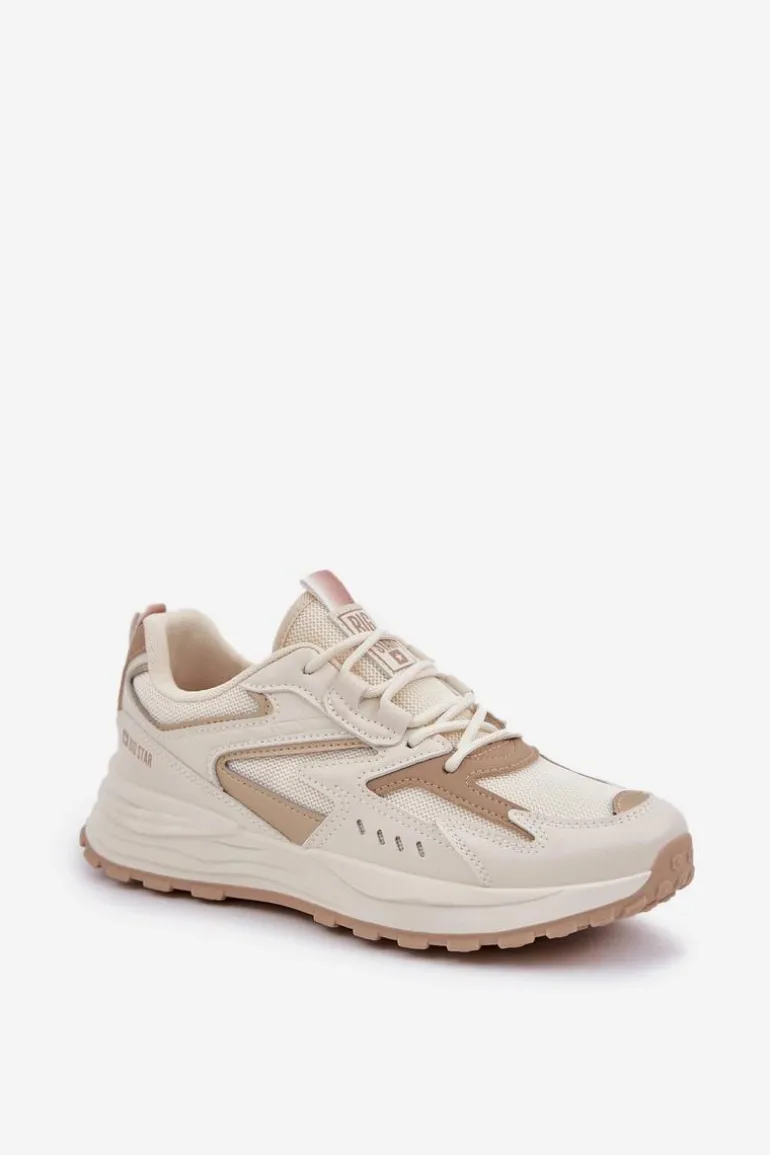 Buty Sportowe Damskie Big Star NN274A096 HI-POLY SYSTEM Beżowe