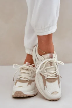 Buty Sportowe Damskie Big Star NN274A096 HI-POLY SYSTEM Beżowe
