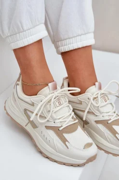 Buty Sportowe Damskie Big Star NN274A096 HI-POLY SYSTEM Beżowe