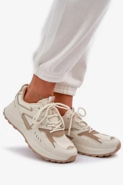 Buty Sportowe Damskie Big Star NN274A096 HI-POLY SYSTEM Beżowe