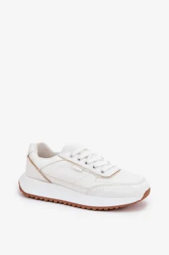 Buty Sportowe Damskie Na Platformie Białe Nevliese