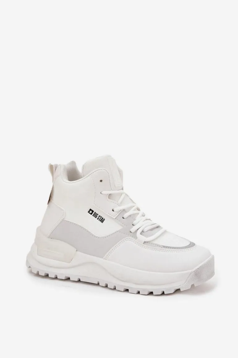 Buty Sportowe Damskie Na Platformie Big Star SS274510 Białe