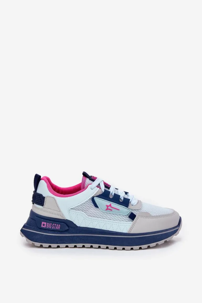 Buty Sportowe Damskie Na Platformie Big Star RR274A225 HI-POLY SYSTEM Niebieskie