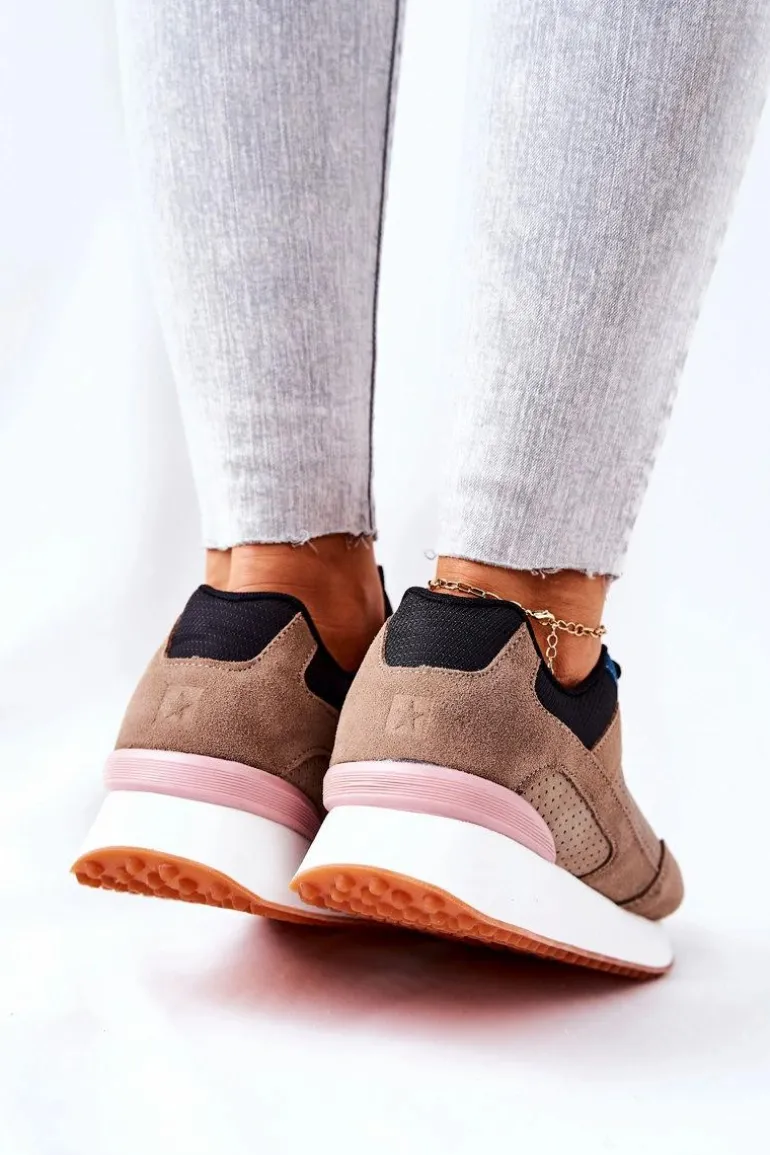 Buty Sportowe Memory Foam Big Star II274407 Brązowo-Czarne