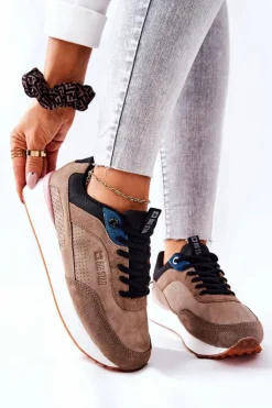 Buty Sportowe Memory Foam Big Star II274407 Brązowo-Czarne