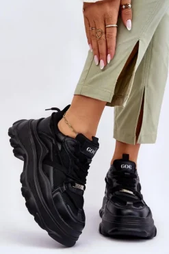 Buty Sportowe Na Masywnej Platformie GOE LL2N4030 Czarne