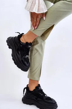 Buty Sportowe Na Masywnej Platformie GOE LL2N4030 Czarne