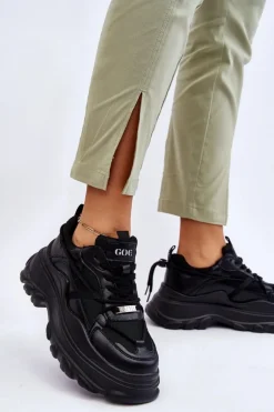 Buty Sportowe Na Masywnej Platformie GOE LL2N4030 Czarne