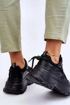 Buty Sportowe Na Masywnej Platformie GOE LL2N4030 Czarne