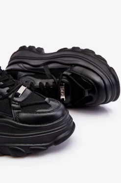 Buty Sportowe Na Masywnej Platformie GOE LL2N4030 Czarne