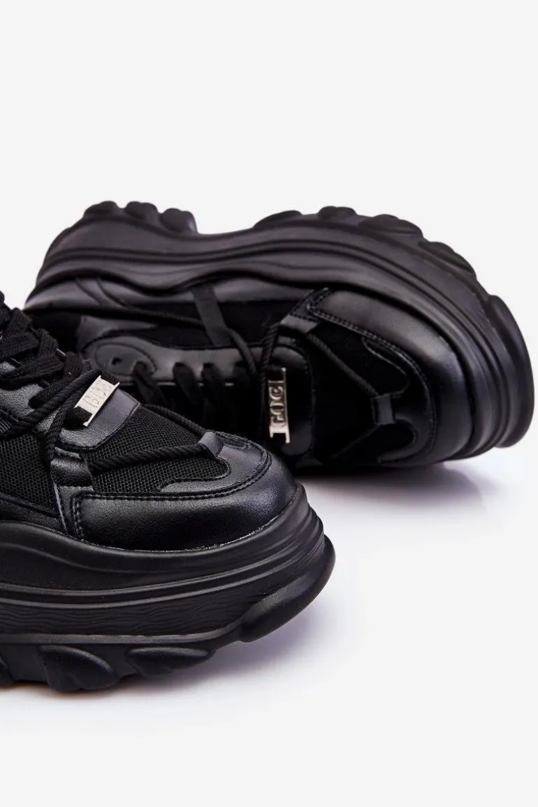 Buty Sportowe Na Masywnej Platformie GOE LL2N4030 Czarne