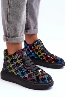 Buty Sportowe Na Platformie Dżety GOE MM2N4009 Czarne