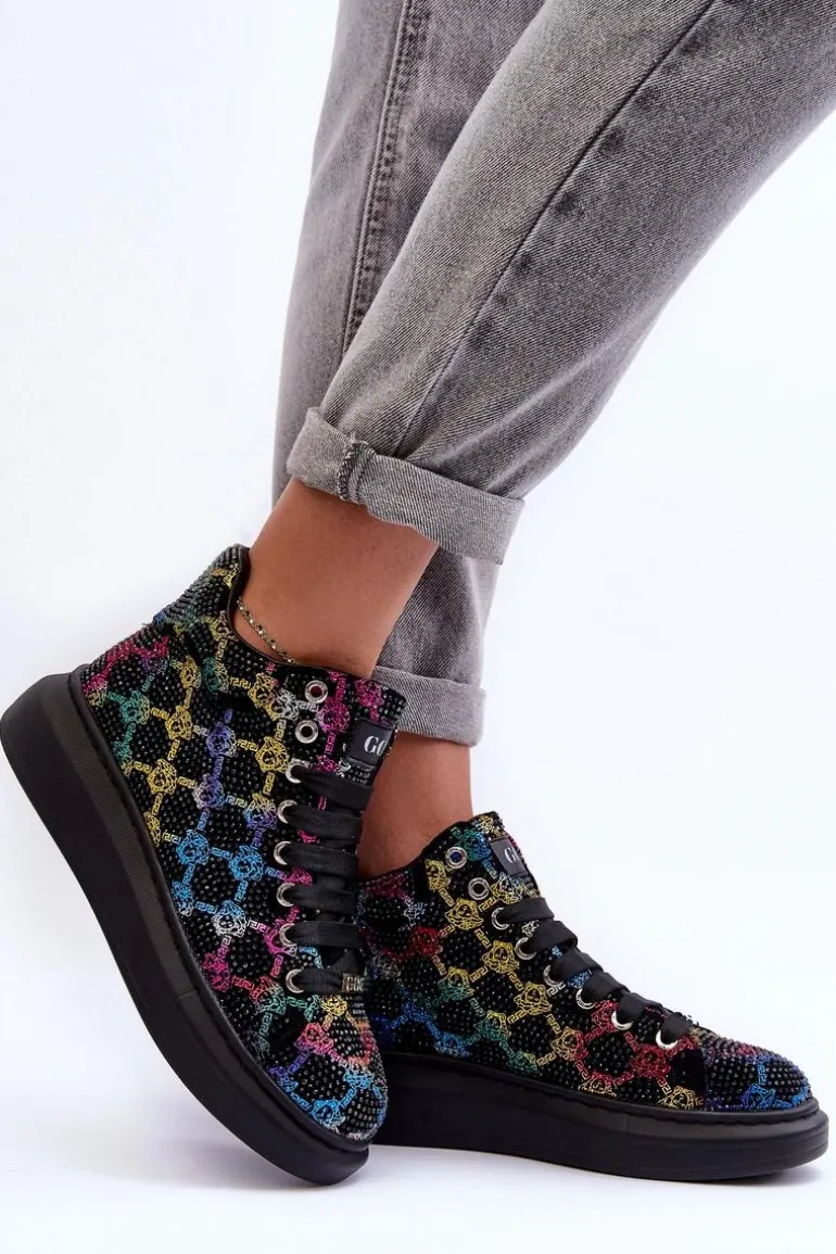 Buty Sportowe Na Platformie Dżety GOE MM2N4009 Czarne