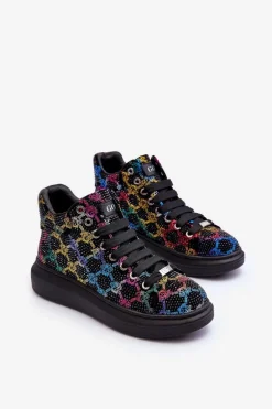 Buty Sportowe Na Platformie Dżety GOE MM2N4009 Czarne