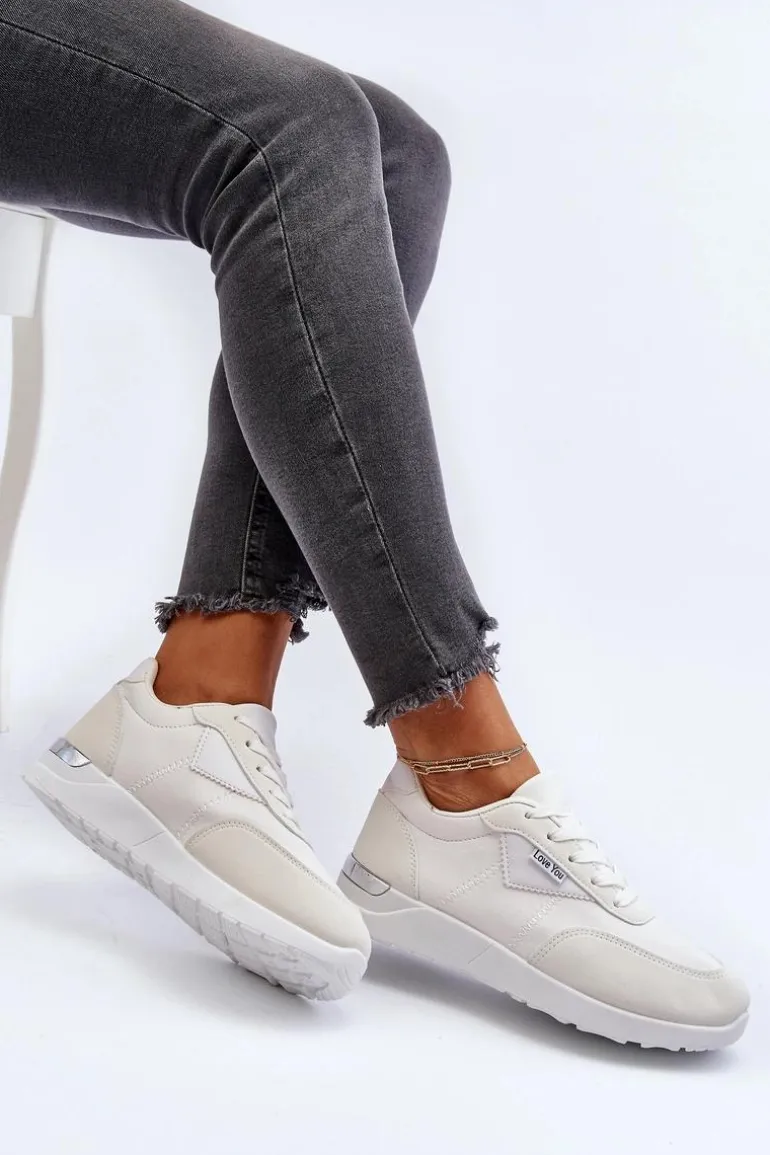 Buty Sportowe Sneakersy Damskie Białe Vovella