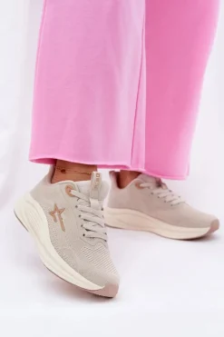 Buty Sportowe Sneakersy Damskie Big Star RR274A145 HI-POLY SYSTEM Beżowe