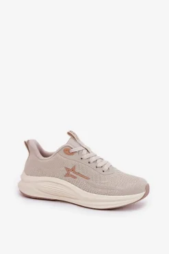 Buty Sportowe Sneakersy Damskie Big Star RR274A145 HI-POLY SYSTEM Beżowe