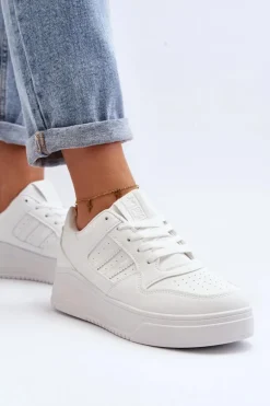 Buty Sportowe Sneakersy Damskie Białe Frutesa