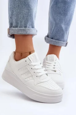 Buty Sportowe Sneakersy Damskie Białe Frutesa