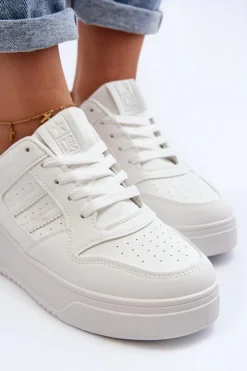 Buty Sportowe Sneakersy Damskie Białe Frutesa