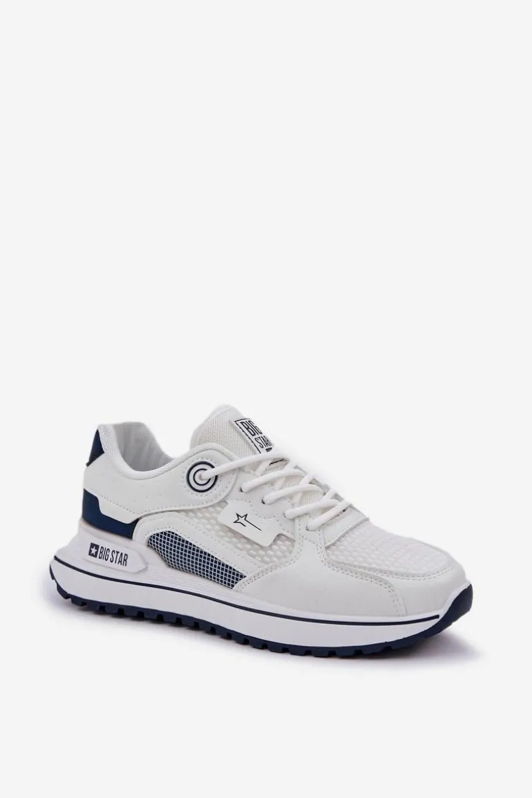 Buty Sportowe Sneakersy Damskie Big Star NN274A103 HI-POLY SYSTEM Biało-Granatowe