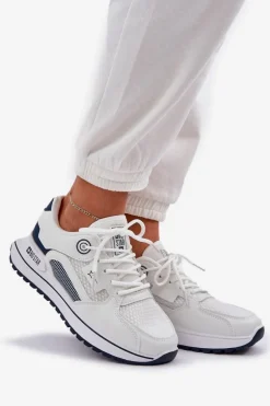 Buty Sportowe Sneakersy Damskie Big Star NN274A103 HI-POLY SYSTEM Biało-Granatowe
