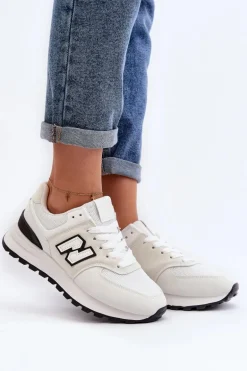 Buty Sportowe Sneakersy Damskie Białe Alettesa