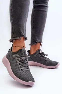 Buty Sportowe Sneakersy Damskie 4F 4FRSS24FLOWF055 Ciemnoszare