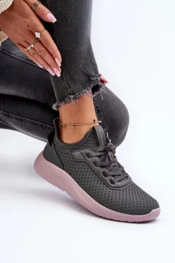 Buty Sportowe Sneakersy Damskie 4F 4FRSS24FLOWF055 Ciemnoszare