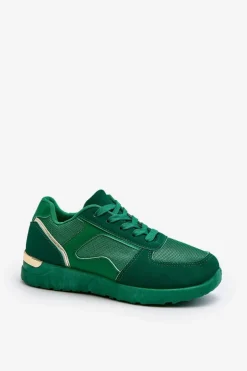 Buty Sportowe Sneakersy Damskie Zielone Kleffaria