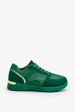 Buty Sportowe Sneakersy Damskie Zielone Kleffaria