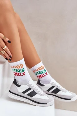 Buty Sportowe Sneakersy Damskie Białe Galabis