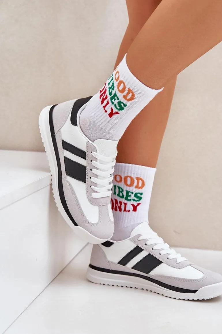 Buty Sportowe Sneakersy Damskie Białe Galabis