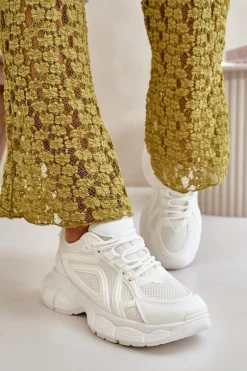 Buty Sportowe Sneakersy Damskie Białe Timoci