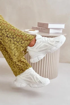Buty Sportowe Sneakersy Damskie Białe Timoci
