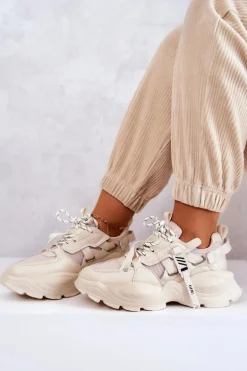 Buty Sportowe Sneakersy GOE JJ2N4082 Beżowe