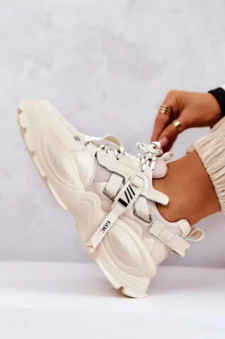 Buty Sportowe Sneakersy GOE JJ2N4082 Beżowe