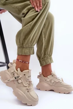 Buty Sportowe Sneakersy GOE MM2N4015 Beżowe