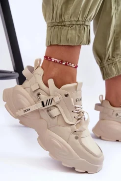 Buty Sportowe Sneakersy GOE MM2N4015 Beżowe