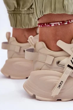 Buty Sportowe Sneakersy GOE MM2N4015 Beżowe