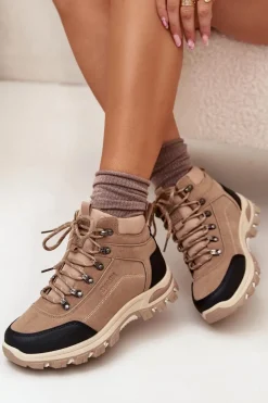 Buty Trekkingowe Damskie Big Star SS274095 Beżowe