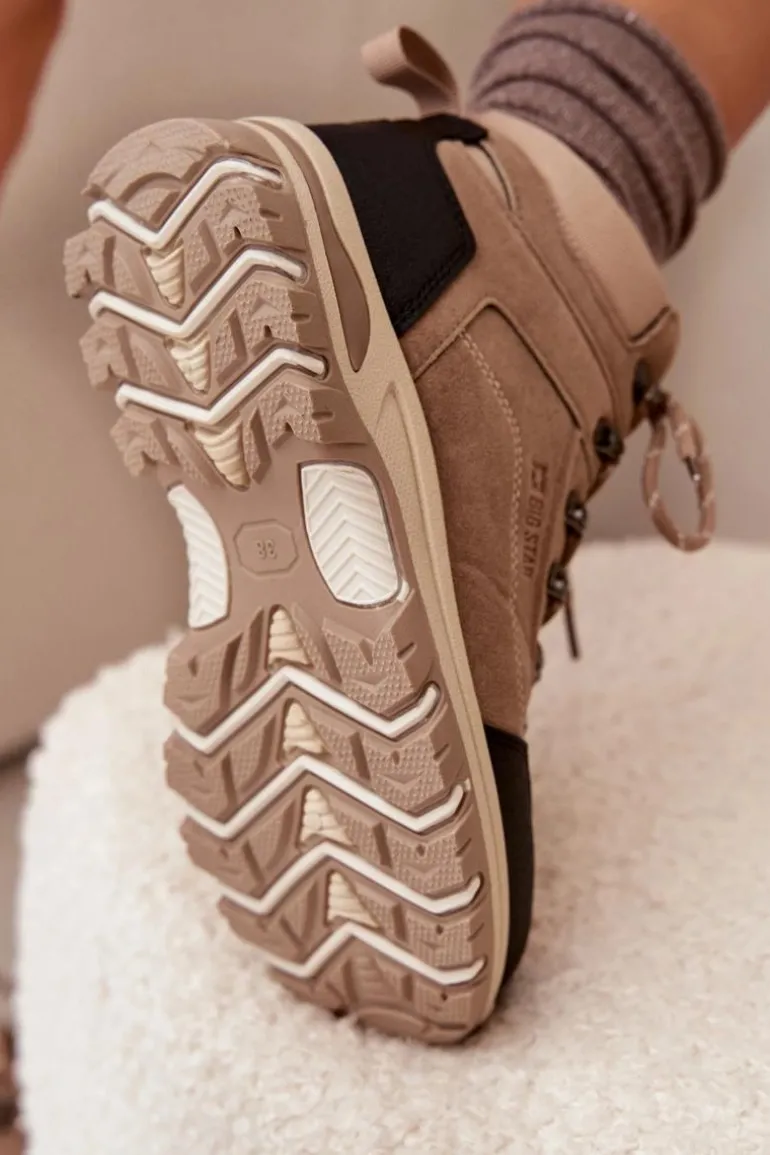 Buty Trekkingowe Damskie Big Star SS274095 Beżowe