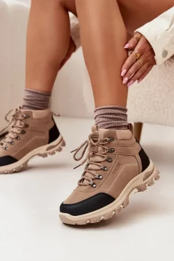 Buty Trekkingowe Damskie Big Star SS274095 Beżowe