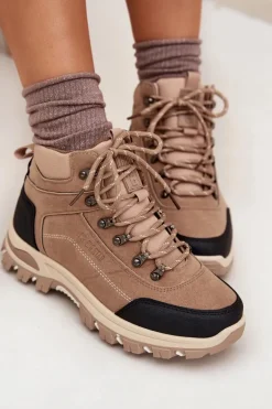 Buty Trekkingowe Damskie Big Star SS274095 Beżowe