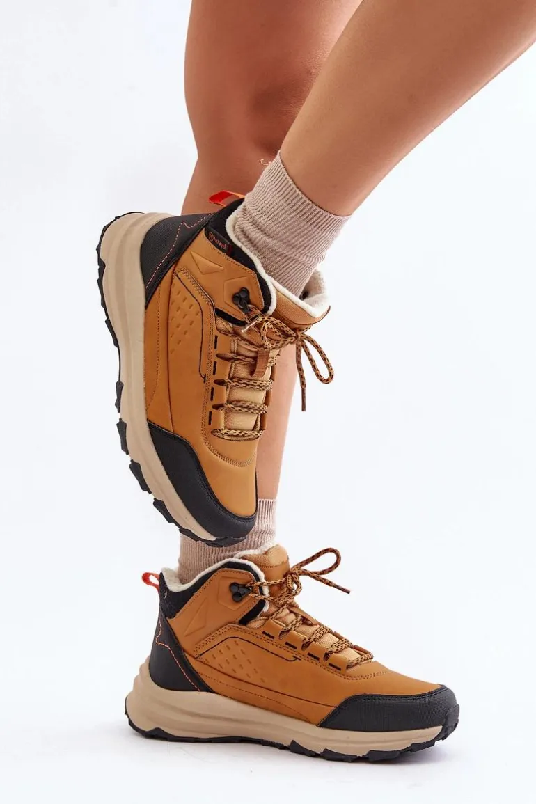 Buty Trekkingowe Młodzieżowe Ocieplane McKeylor 14011 Camel