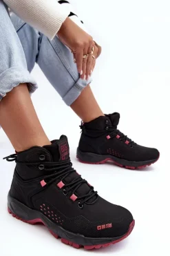 Buty Trekkingowe Trapery Memory Foam System Czarne Big Star MM274562