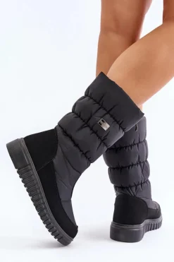 Ciepłe Śniegowce Damskie Progress PROGJ-24-149 Czarne