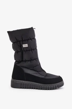 Ciepłe Śniegowce Damskie Progress PROGJ-24-149 Czarne