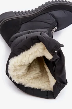 Ciepłe Śniegowce Damskie Progress PROGJ-24-149 Czarne